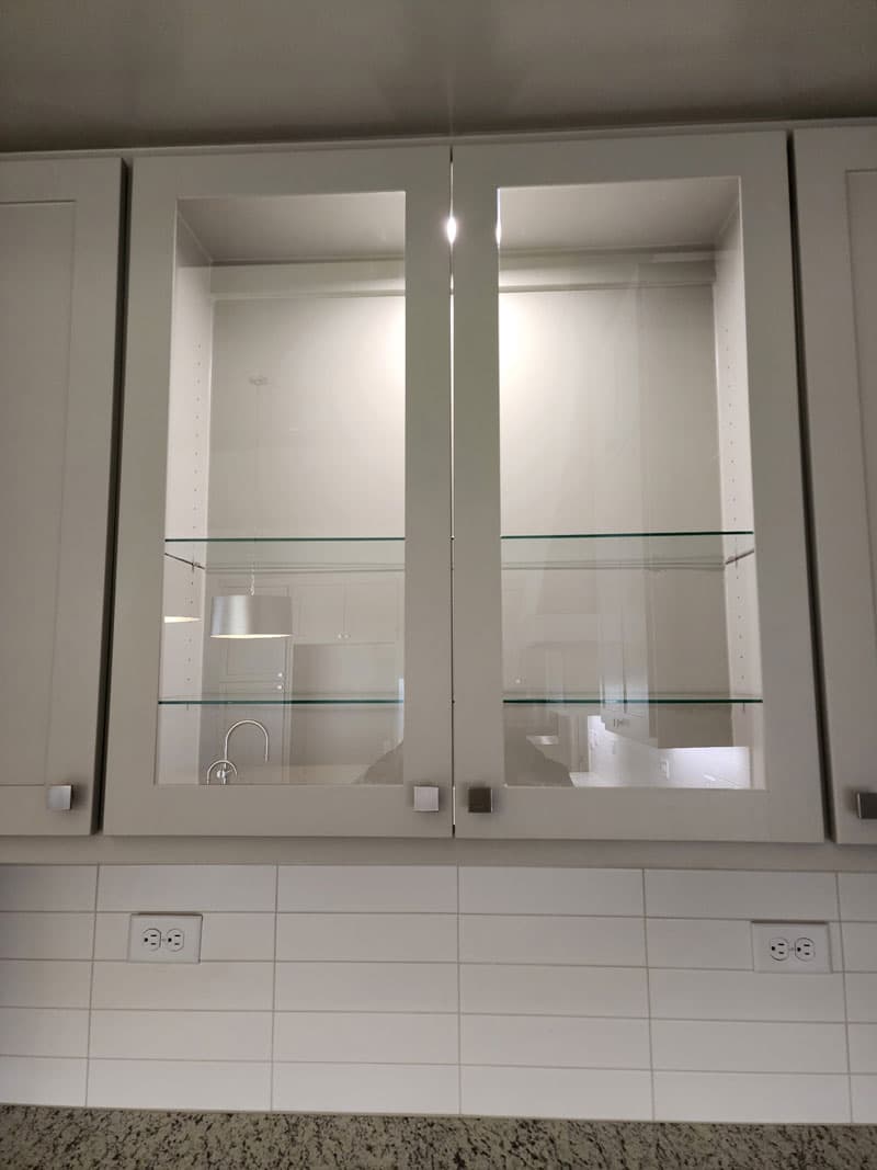 Glass shelving