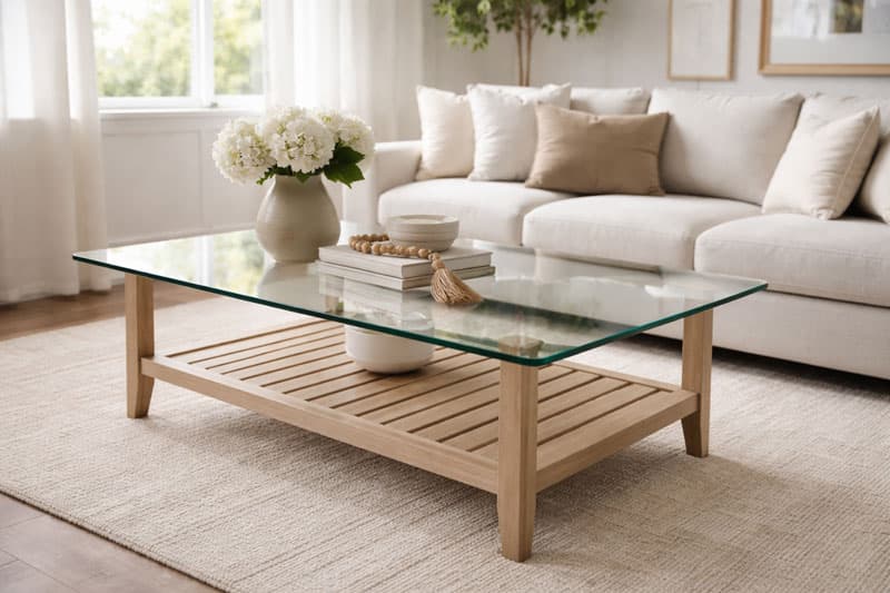 Custom glass tabletop