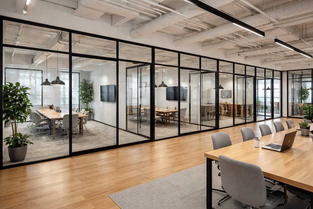 Frameless Glass Office Partition